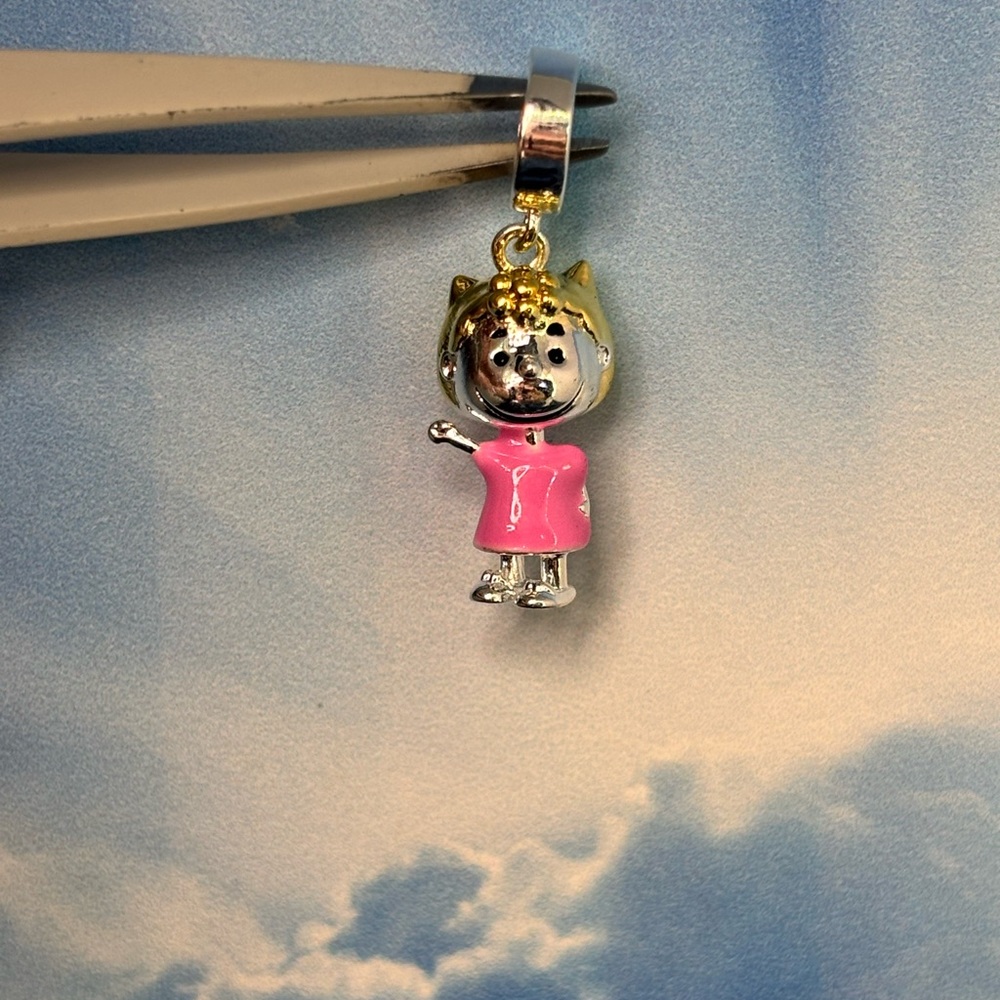 Colorful Cartoon Character Charms Bracelet sterling silver Charlie Brown PEANUTS - Picture 15 of 16